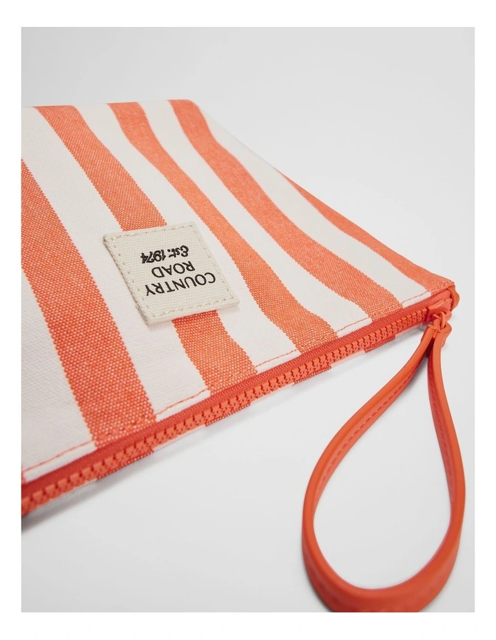 Australian Cotton Classic Tri Cosmetic Case in Tangerine image 3
