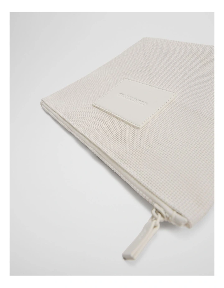 Mesh Tri Cosmetic Case in White image 2