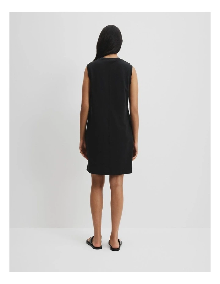 Australian Cotton Logo Tank Dress in Black image 4