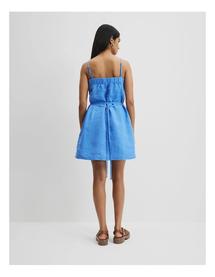 Country Road Organically Grown Cotton Linen Shift Mini Dress
