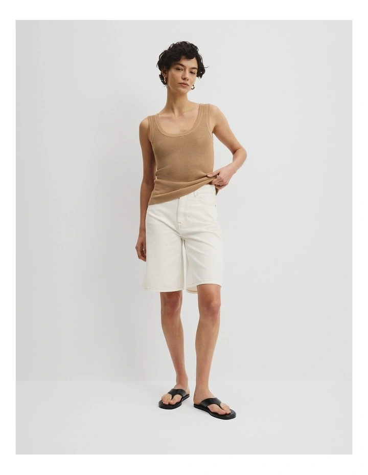 Waffle Knit Tank in Chai image 2