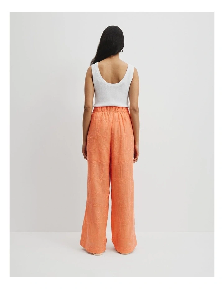 Embroidered Pant in Melon image 4