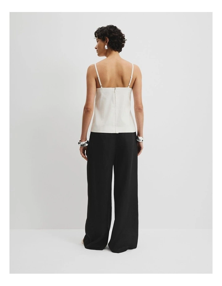 Crochet Trim Cami Top in Antique White image 4