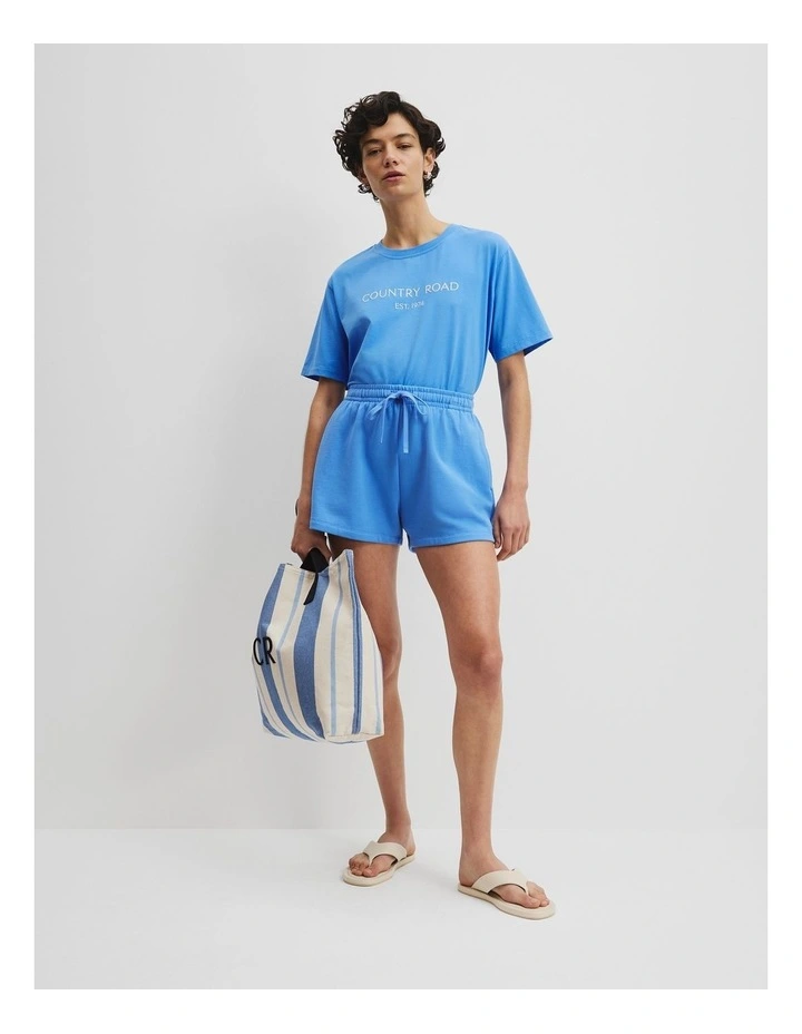 Australian Cotton Heritage Sweat Short in Arctic Blue image 1