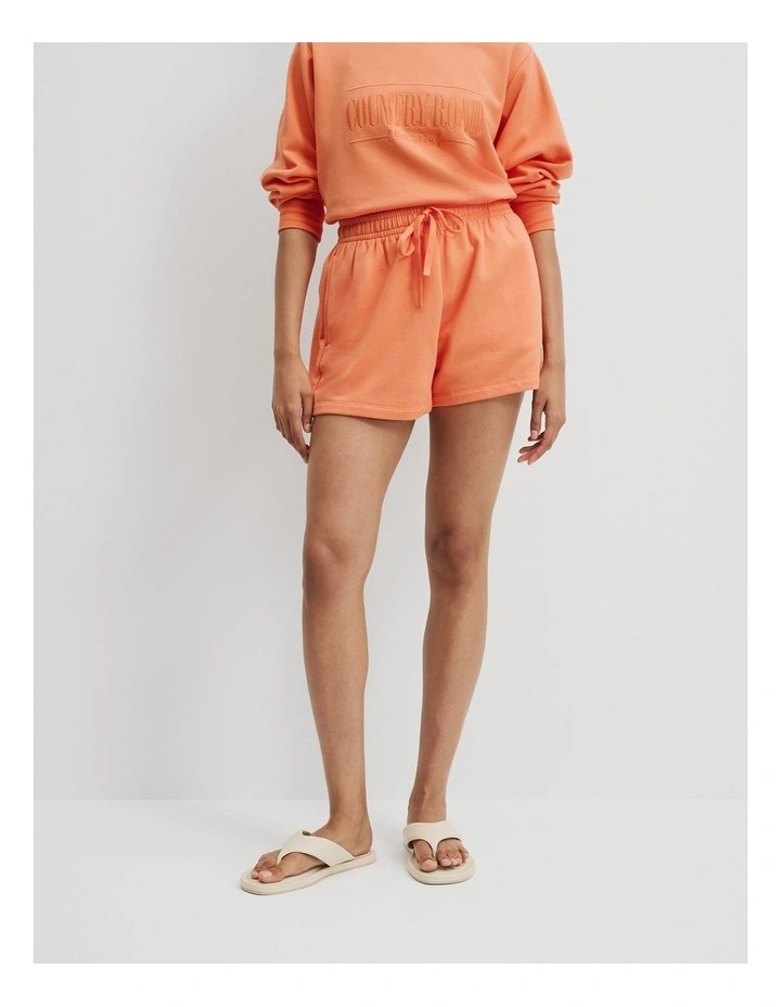 Australian Cotton Heritage Sweat Short in Melon image 2