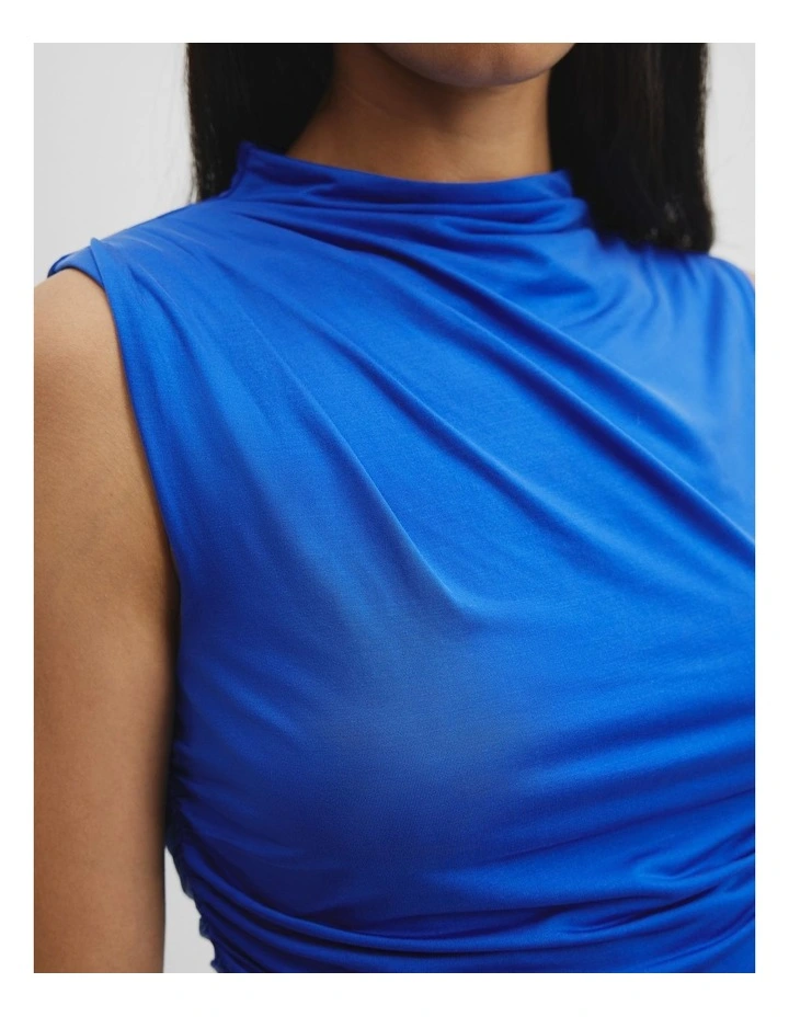 Cupro Jersey Tank in Marine Blue image 3
