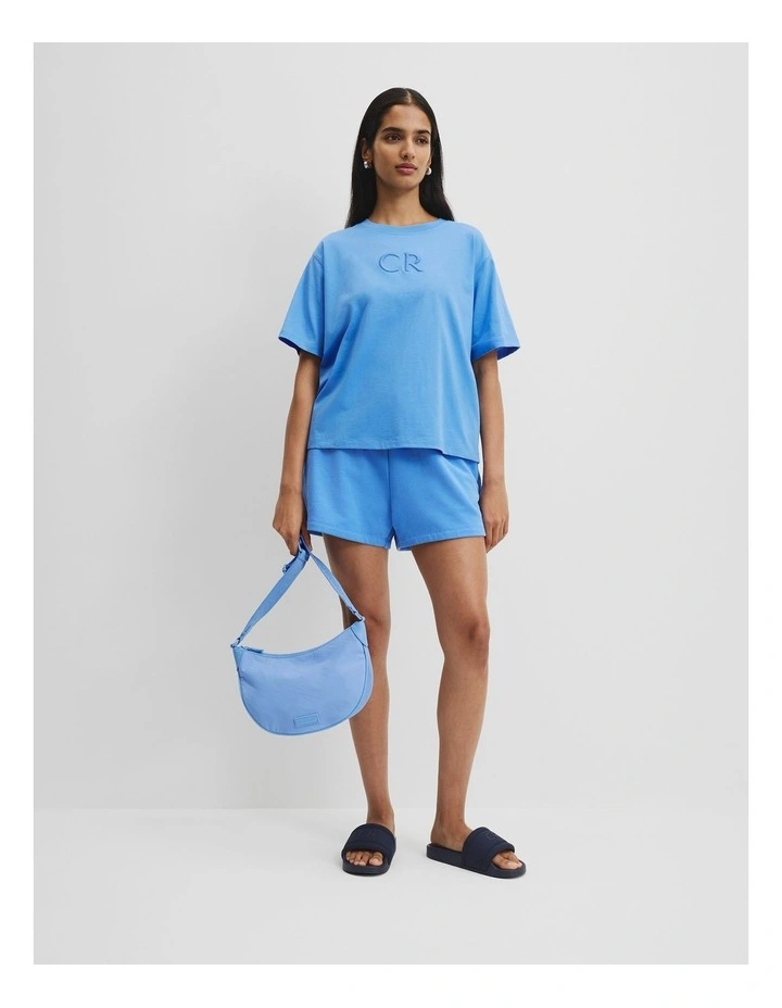 Australian Cotton CR Logo T-Shirt in Arctic Blue image 3