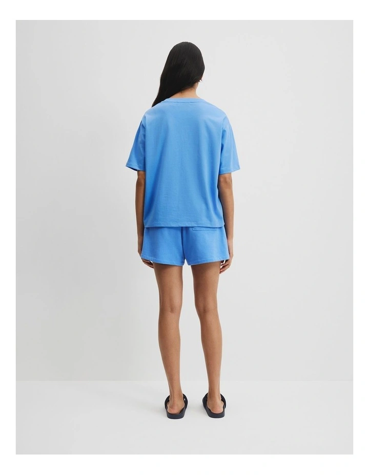 Australian Cotton CR Logo T-Shirt in Arctic Blue image 4