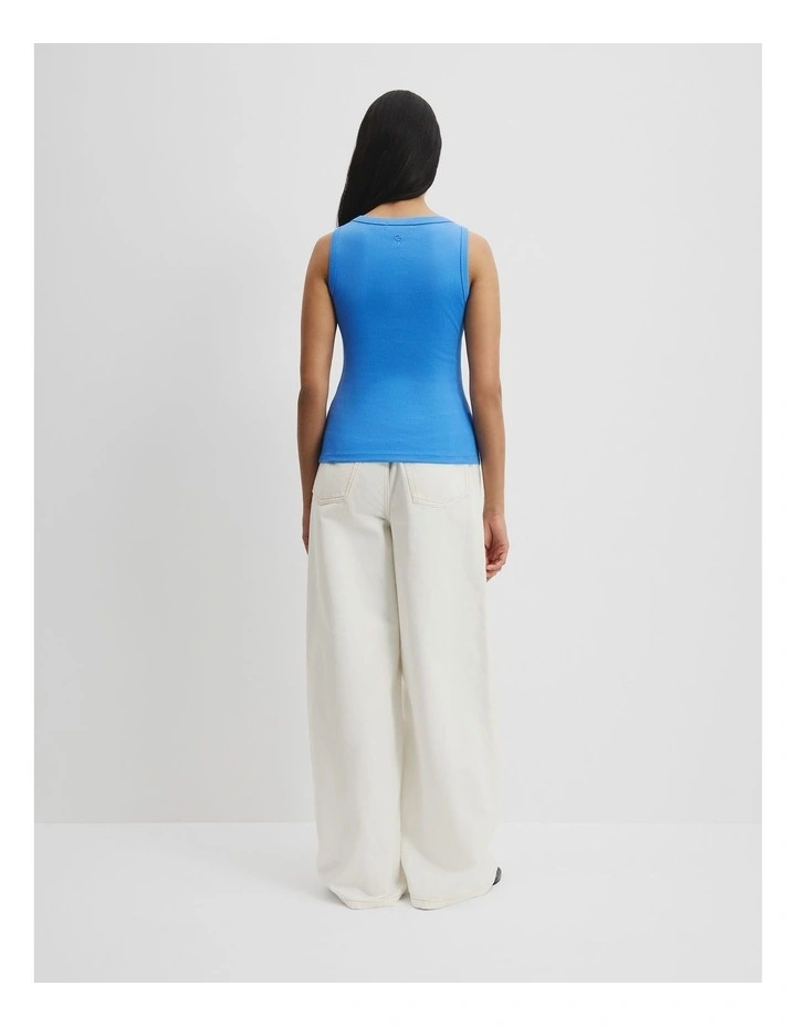 Scoop Rib Tank in Arctic Blue image 4