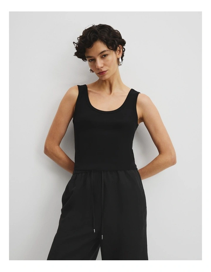Australian Cotton Crop Tank in Black image 1