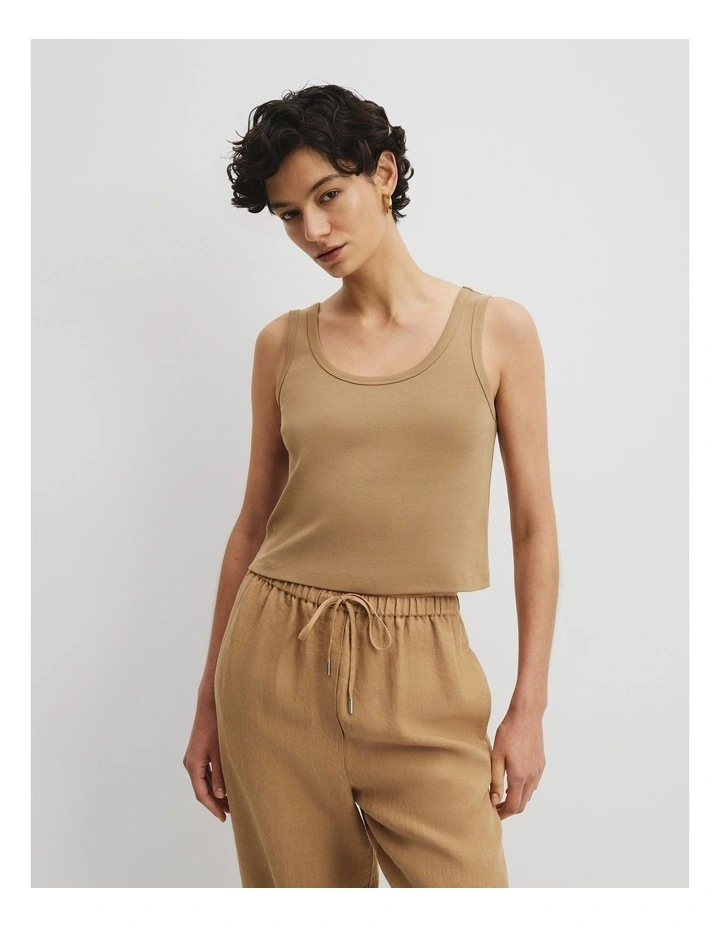 Australian Cotton Crop Tank in Chai image 1