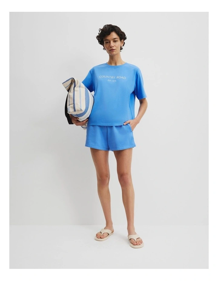 Australian Cotton CR Est. 1974 T-Shirt in Arctic Blue image 5