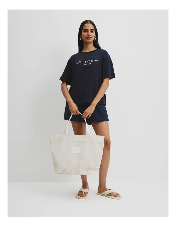 Australian Cotton CR Est. 1974 T-Shirt in Navy image 3