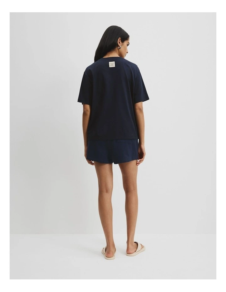 Australian Cotton CR Est. 1974 T-Shirt in Navy image 4