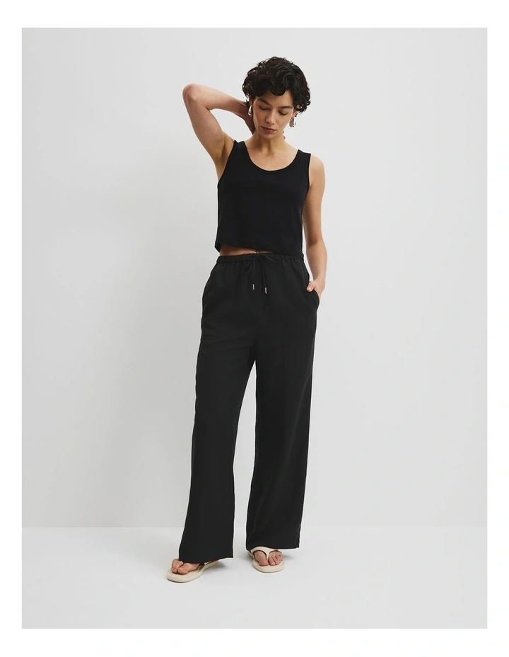 Relaxed Pull-on Pant in Black image 1