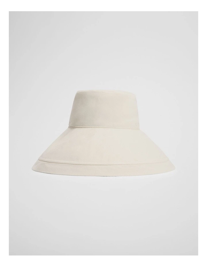 Wide Brim Bucket Hat in Natural image 1