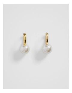 Sleeper Pearl Drop Earring in Gold