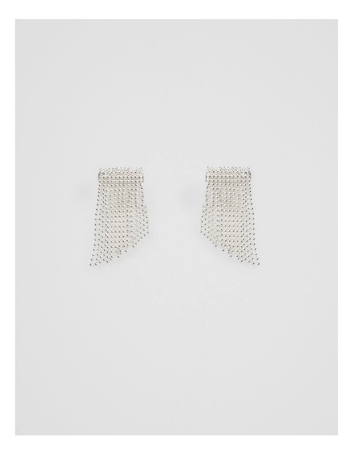 Chain Drop Earring in Silver image 1