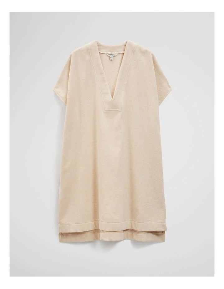 Australian Cotton Terry Kaftan in Ecru image 1