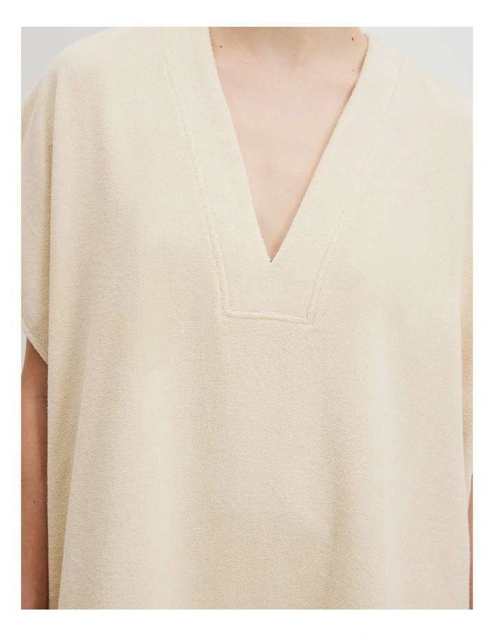 Australian Cotton Terry Kaftan in Ecru image 2