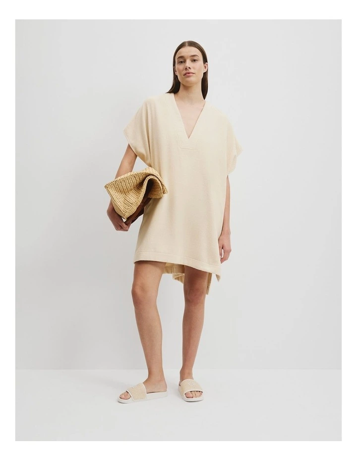 Australian Cotton Terry Kaftan in Ecru image 3