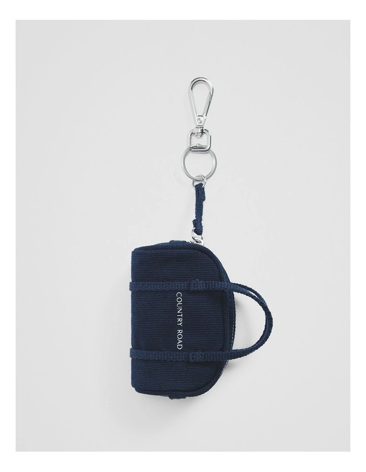 Australian Cotton Tote Keyring in Navy image 1