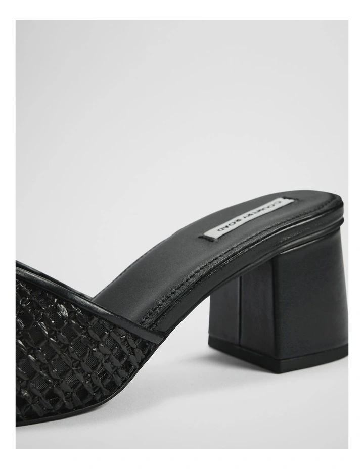 Esther Woven Mid Heel in Black image 4