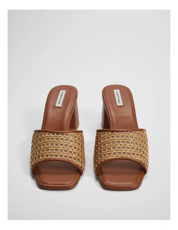 Esther Woven Mid Heel in Natural image 3