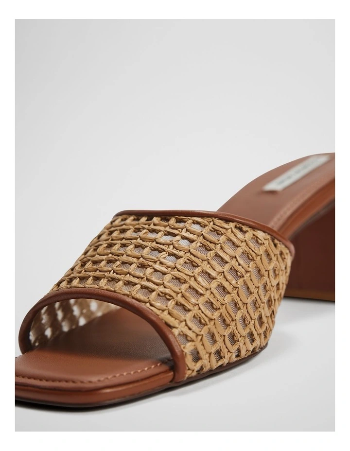 Esther Woven Mid Heel in Natural image 4