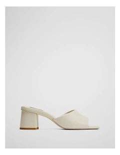 Esther Mid Heel in Milk White