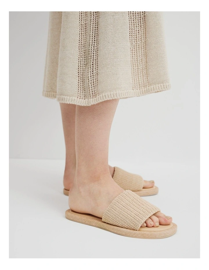 Winnie Woven Slide in Natural image 2