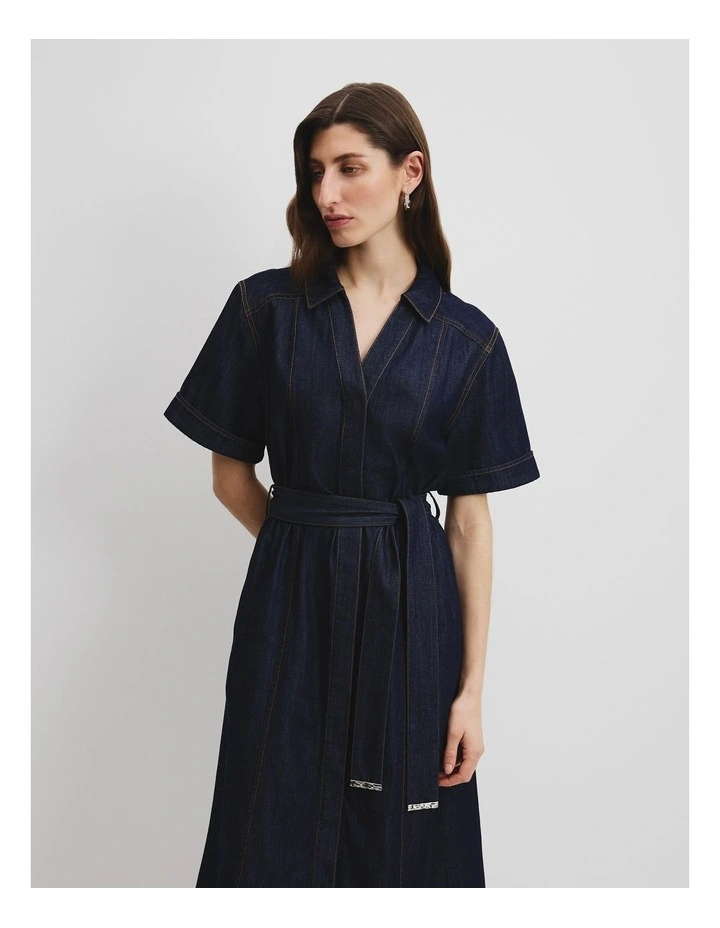 Chambray midi dress main image 1