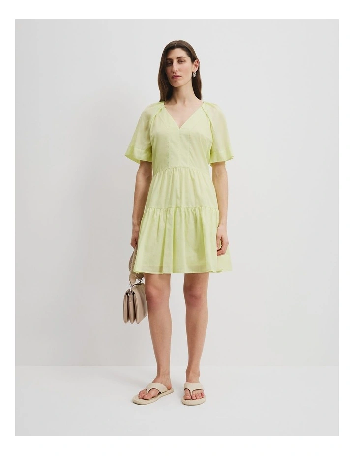 Tiered Mini Dress in Apple image 3