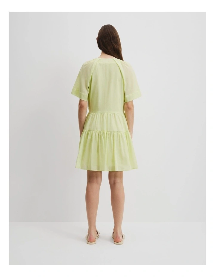 Tiered Mini Dress in Apple image 4
