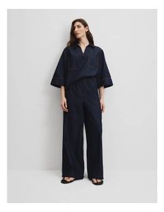 Chambray Pant in Dark Indigo