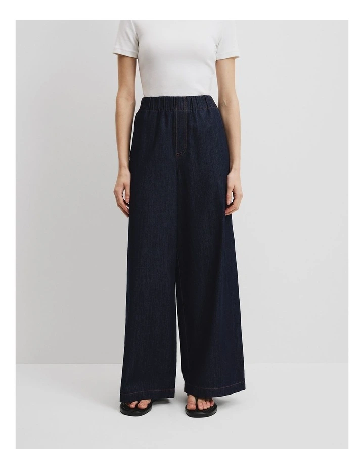 Chambray Pant in Dark Indigo image 2