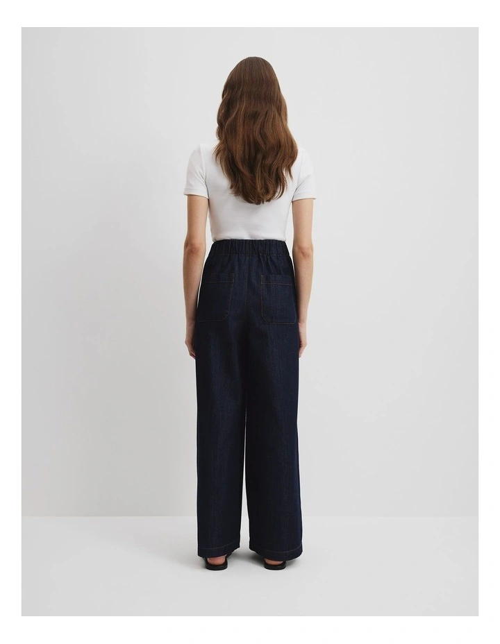 Chambray Pant in Dark Indigo image 4