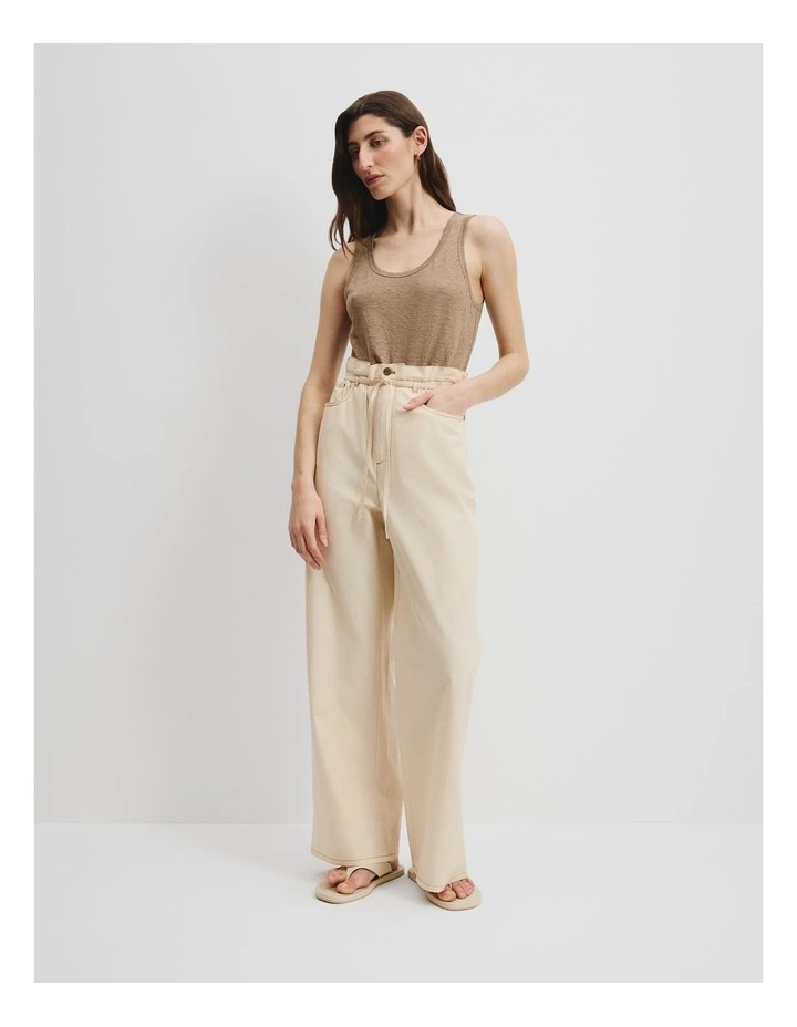 Paperbag Pant in Shell image 1