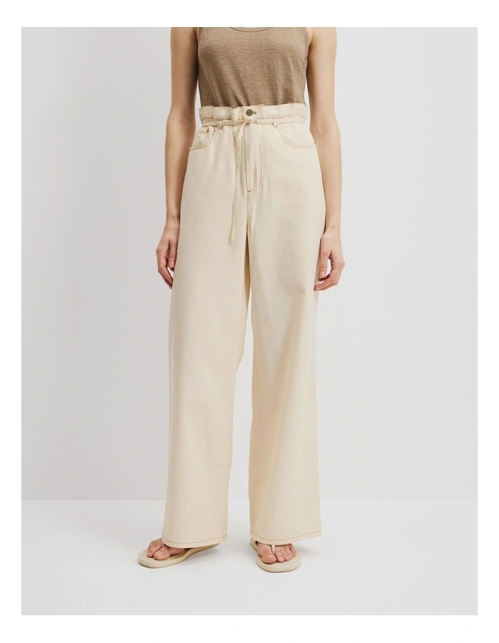 Paperbag Pant in Shell image 2