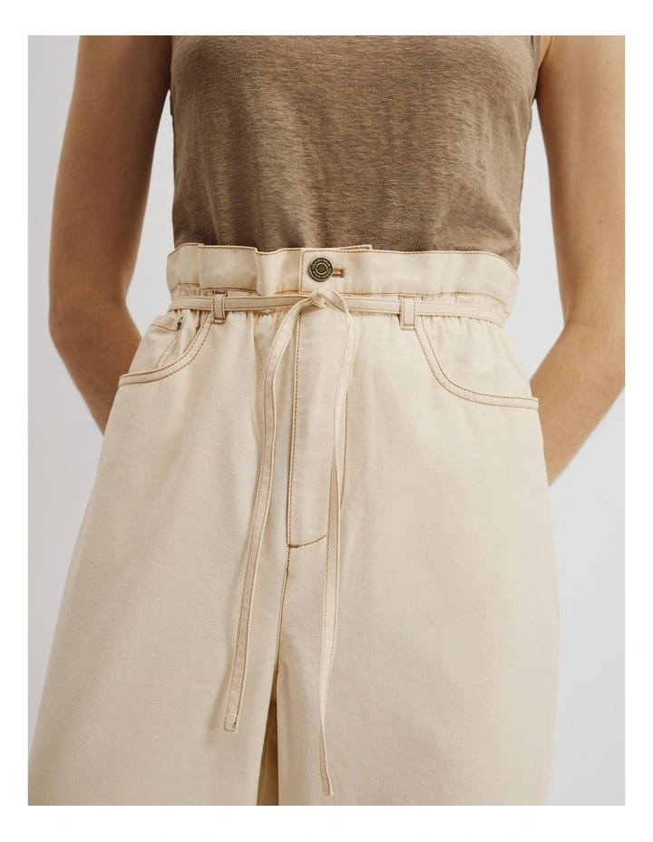 Paperbag Pant in Shell image 3