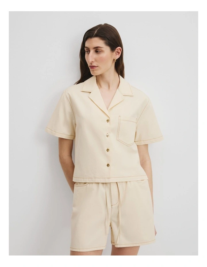 Short Sleeve Shirt in Shell image 1