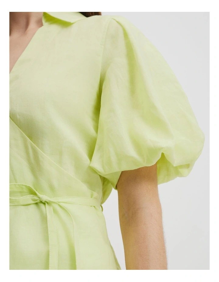 Wrap Ramie Blouse in Apple image 2