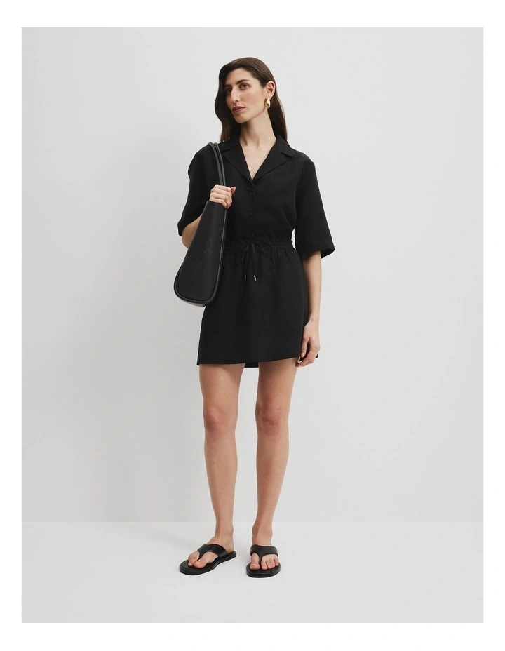 Relaxed Pull-on Skirt in Black image 1