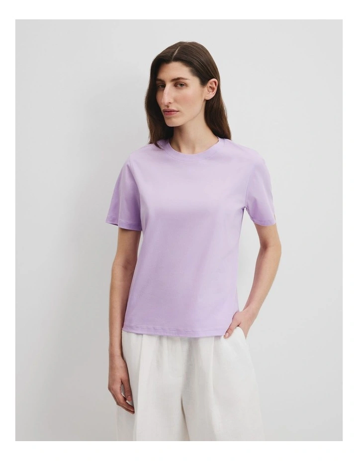 Mercerised Slim T-shirt in Wisteria image 1