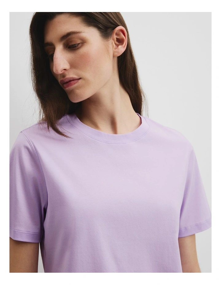 Mercerised Slim T-shirt in Wisteria image 2