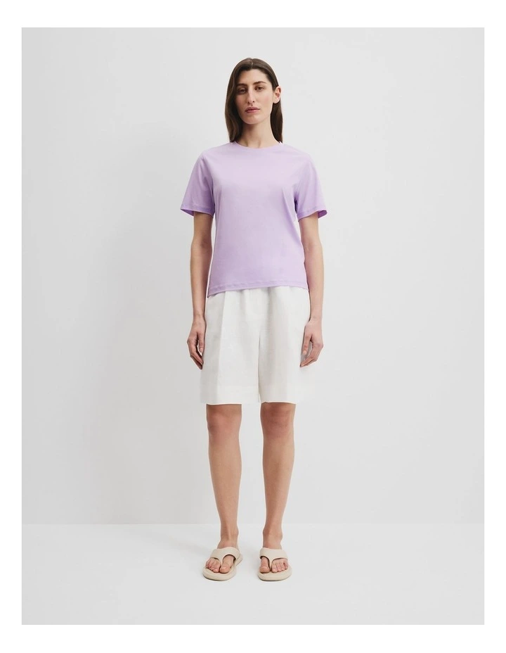 Mercerised Slim T-shirt in Wisteria image 3