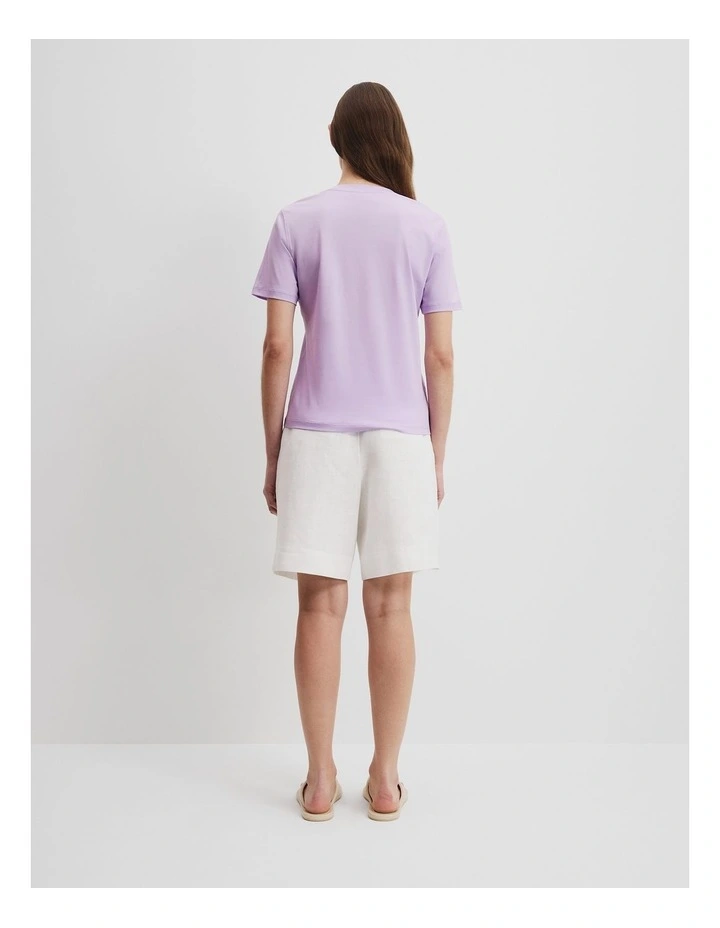 Mercerised Slim T-shirt in Wisteria image 4