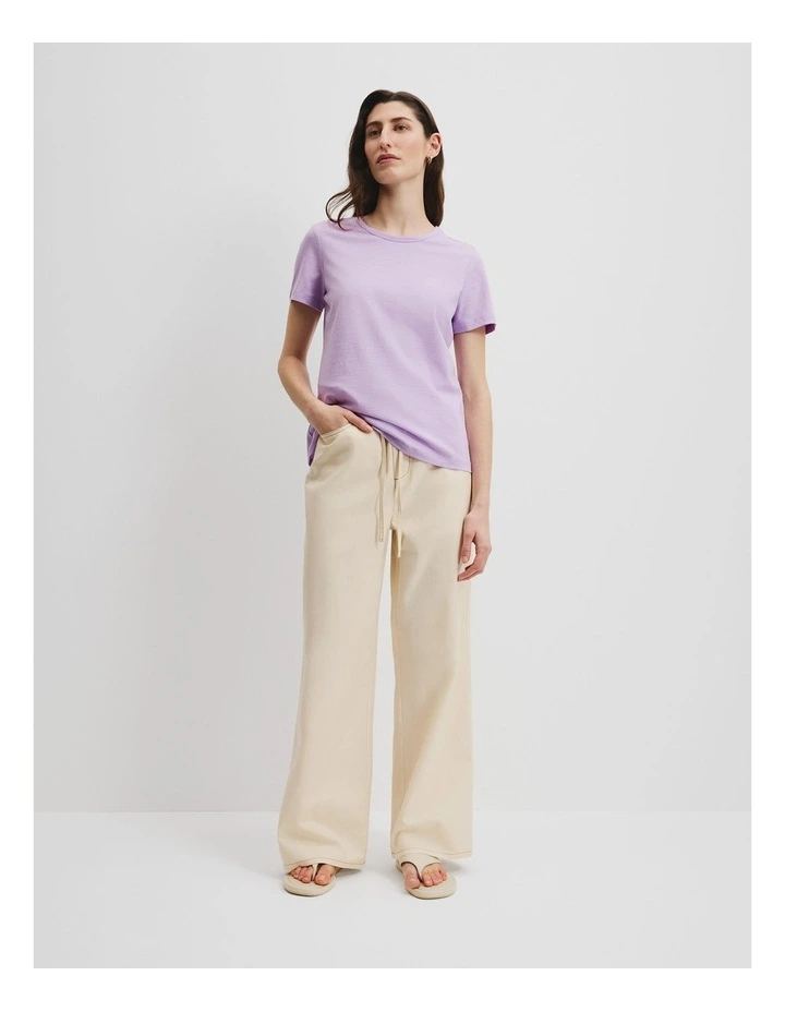 Australian Cotton Slub Short Sleeve T-shirt in Wisteria image 1