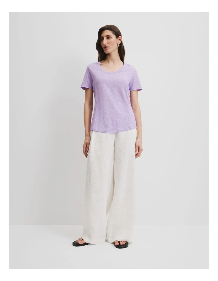Linen Jersey T-shirt in Wisteria image 1