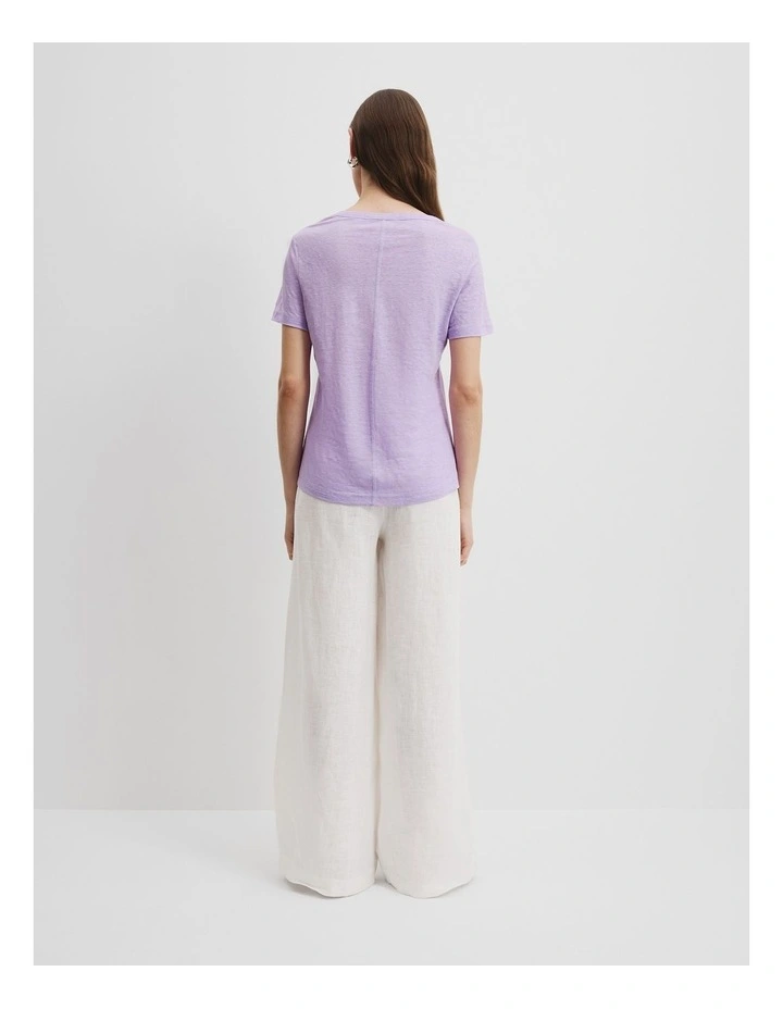 Linen Jersey T-shirt in Wisteria image 4